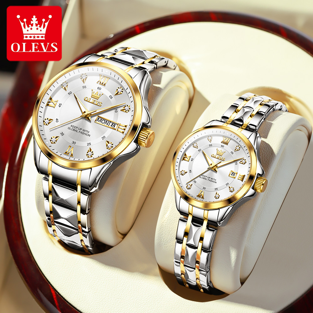 Best Luxury Quartz Watch - OLEVS 2906 Jam Tangan Pasangan Jam