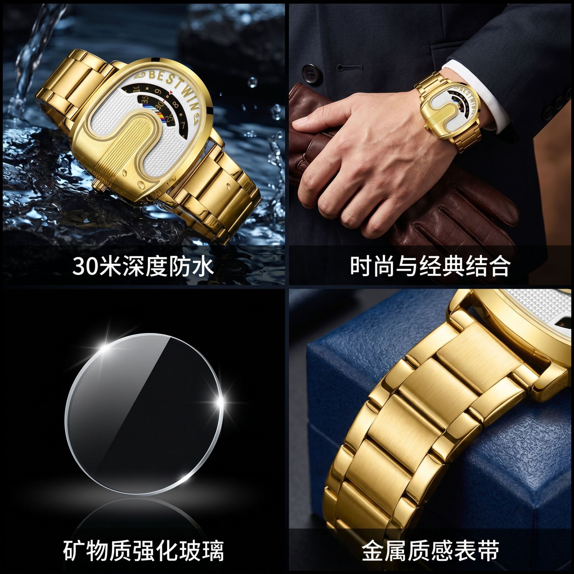 Jam Tangan Pria Mewah Merk Gol - Best Luxury Quartz Watch ulasan dan harga