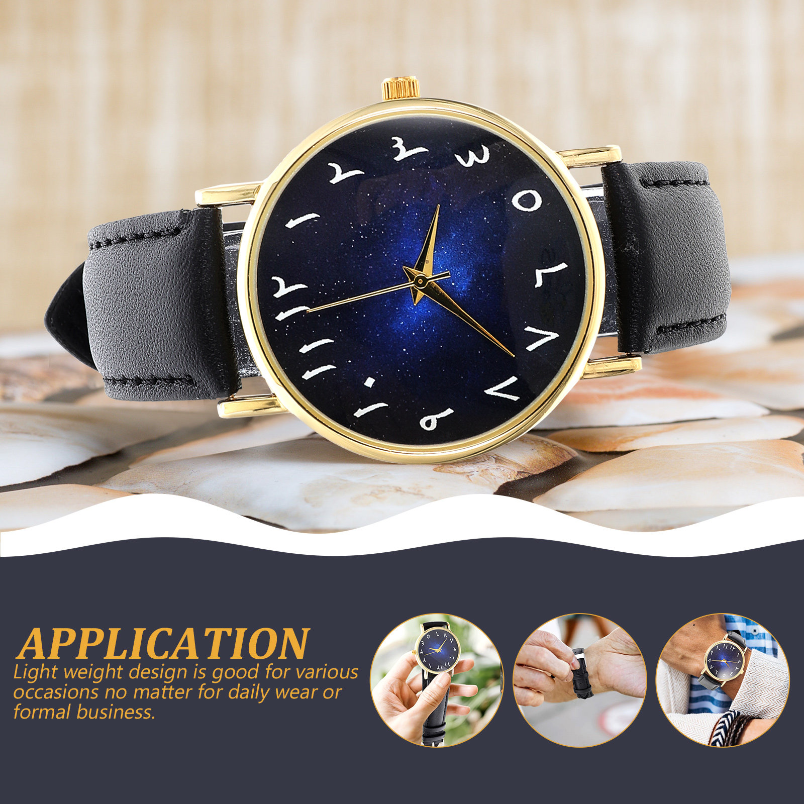Jam Tangan Quartz Dial Langit  - Luxury Watch With Arabic Numerals ulasan dan harga