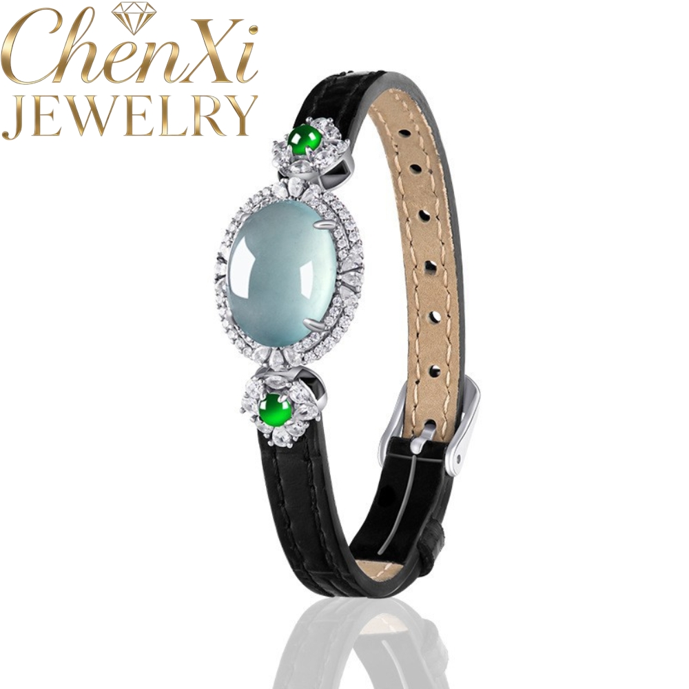 Gelang Jadeite Biru Air Alami  - Luxury Watch Grade ulasan dan harga