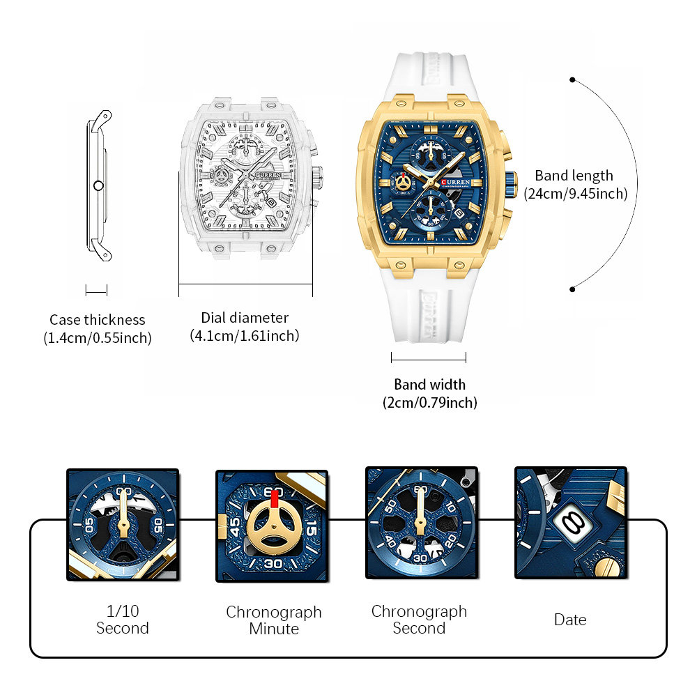Jam Tangan Mewah Vintage CURRE - Best Luxury Quartz Watch ulasan dan harga