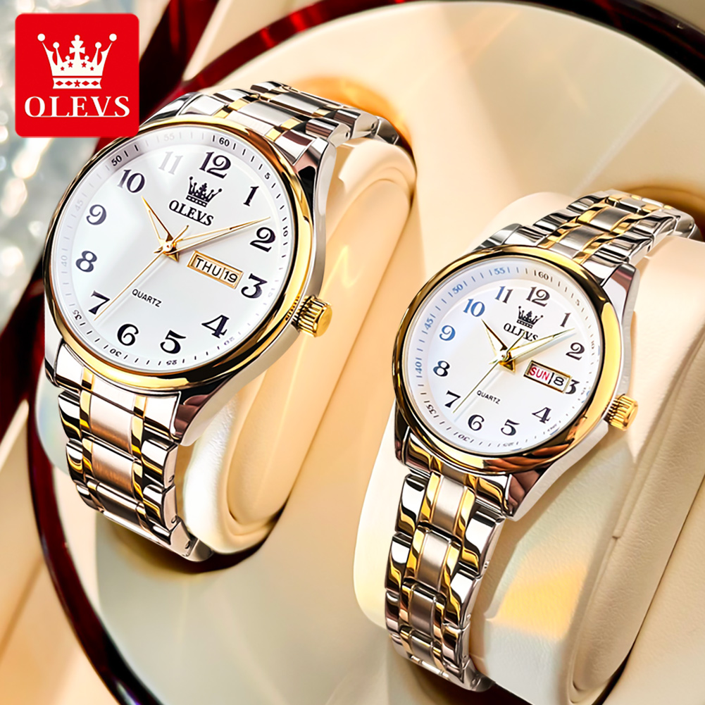 OLEVS Jam Tangan Pasangan Fash - Best Luxury Quartz Watch ulasan dan harga