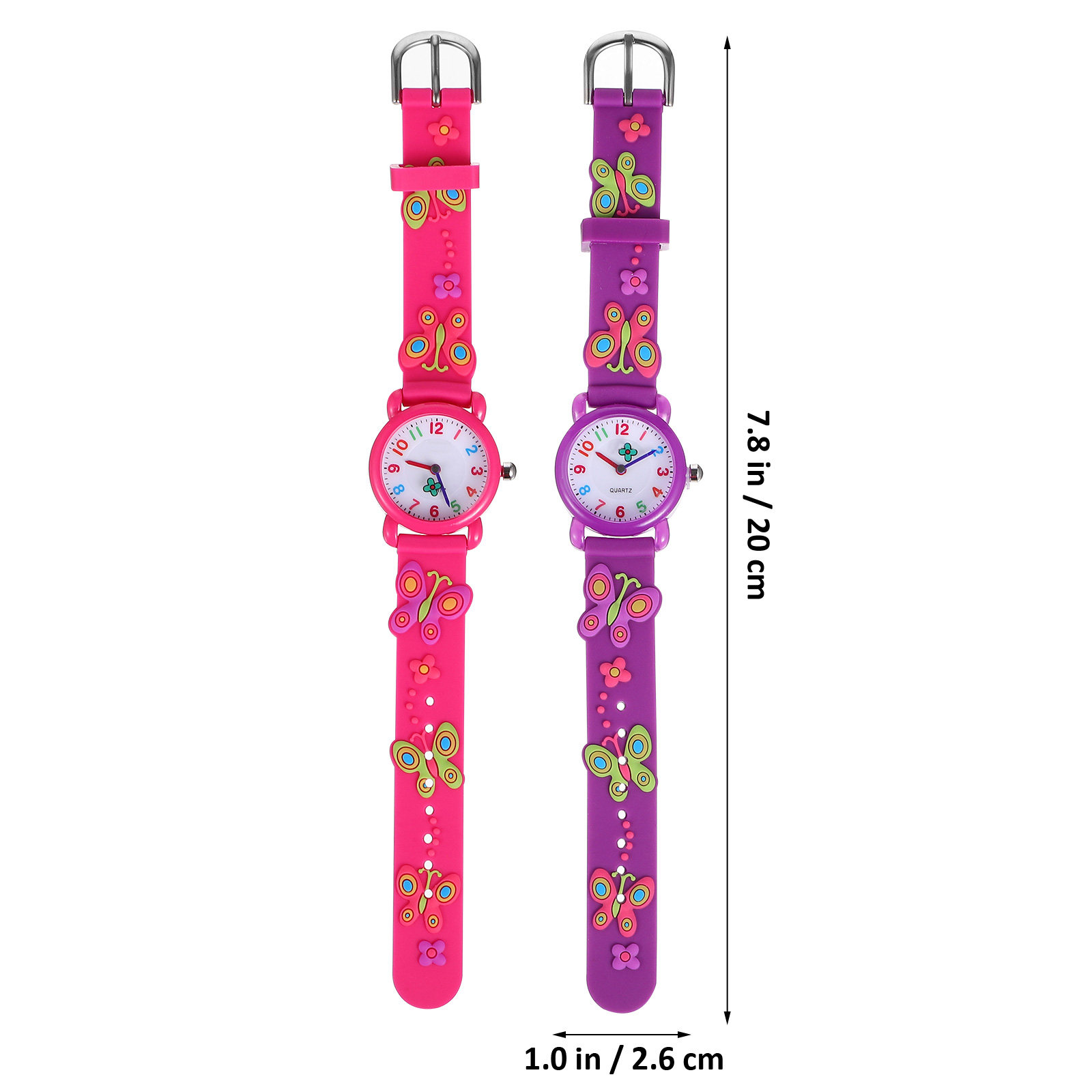 2Pcs Jam Tangan Kartun Tahan A - Luxury Watch With Arabic Numerals ulasan dan harga