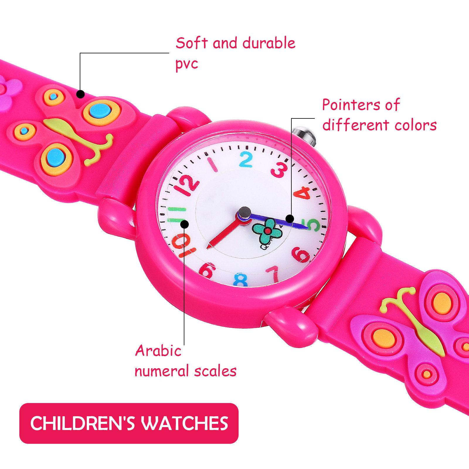 2Pcs Jam Tangan Kartun Tahan A - Luxury Watch With Arabic Numerals ulasan dan harga